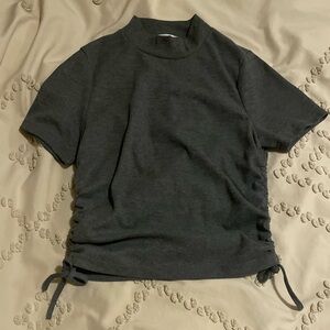 Grey turtle neck tee